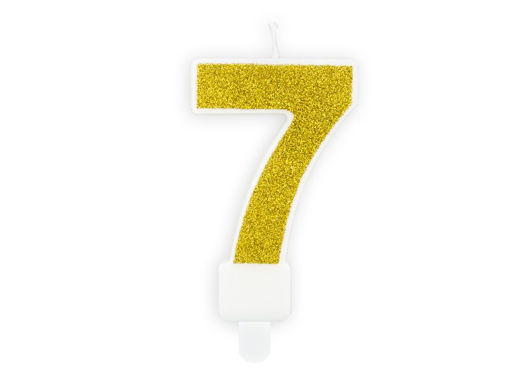 Picture of BIRTHDAY CANDLE GOLD NUMBER 7